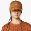 Diamond Cap in Cotton and Monogram Print Leather
