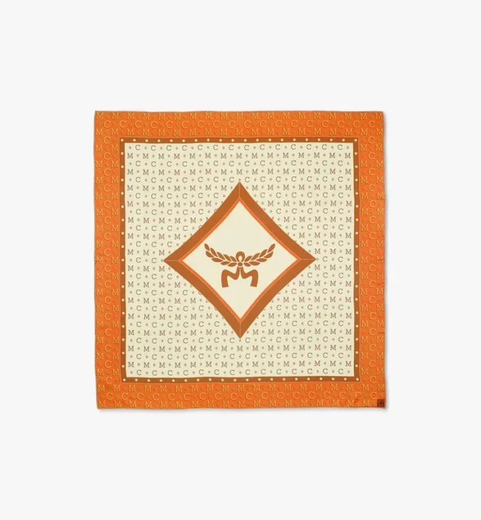 Diamond Monogram Scarf in Organic Silk Diamond Monogram Scarf in Organic Silk