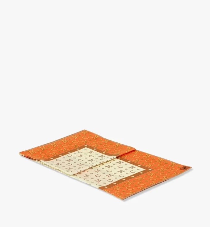 Diamond Monogram Scarf in Organic Silk Diamond Monogram Scarf in Organic Silk