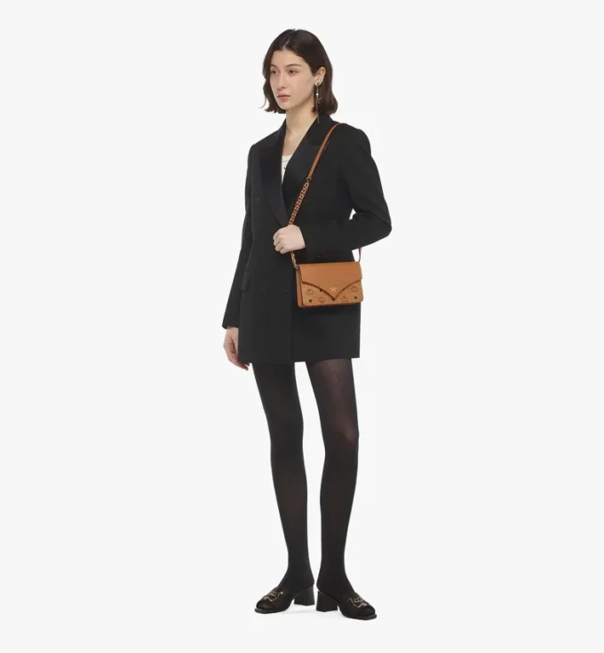 Diamond Shoulder Bag in Visetos Leather Mix Diamond Shoulder Bag in Visetos Leather Mix