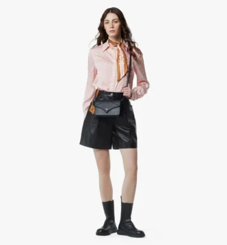 Diamond Shoulder Bag in Visetos Leather Mix