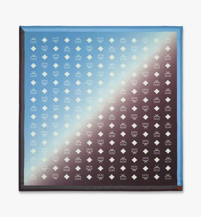 Gradation Monogram Scarf in Organic Silk Gradation Monogram Scarf in Organic Silk