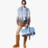 Gradation Monogram Scarf in Organic Silk Gradation Monogram Scarf in Organic Silk