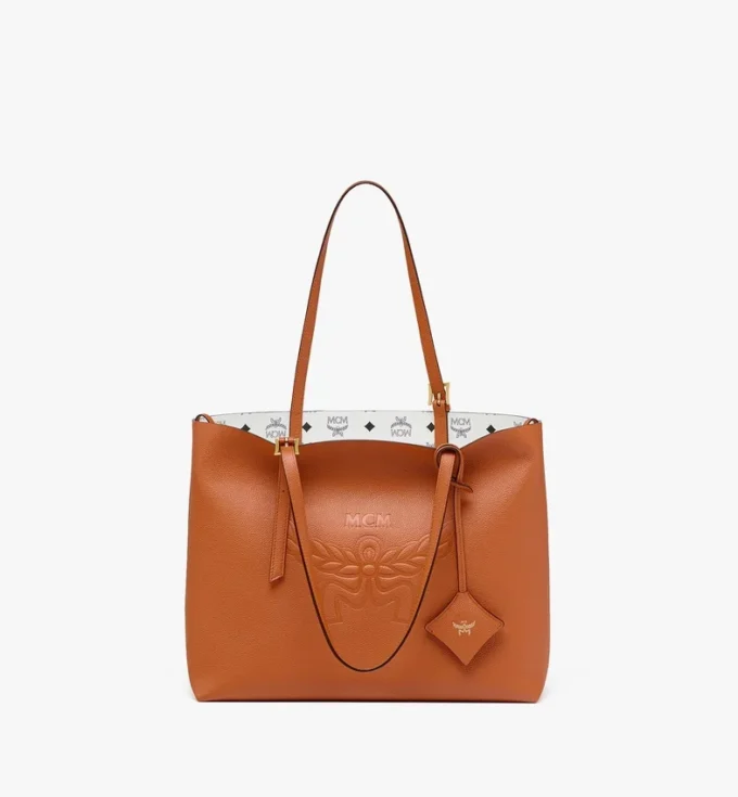 Himmel Shopper in Embossed Logo Leather Himmel Shopper in Embossed Logo Leather