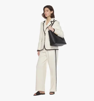 Himmel Shopper in Embossed Logo Leather