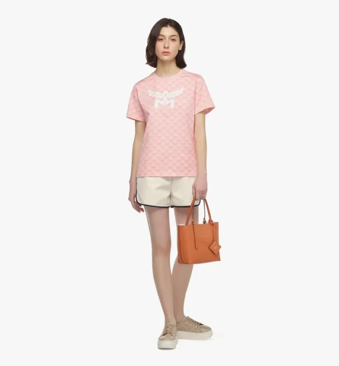 Himmel Shopper in Embossed Logo Leather Himmel Shopper in Embossed Logo Leather