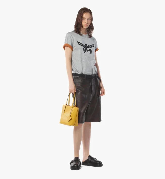 Himmel Shopper in Embossed Logo Leather Himmel Shopper in Embossed Logo Leather