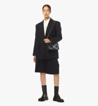 Himmel Shoulder Bag in Sequin Monogram Leather