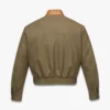 Jacket in Wool Twill and Monogram Print Leather