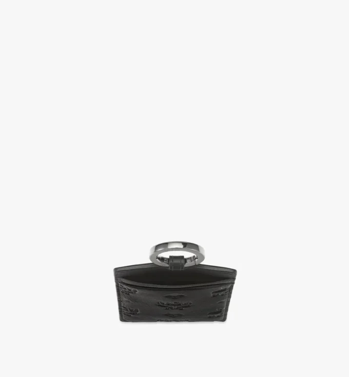 Lanyard Id Card Holder in Embossed Monogram Leather