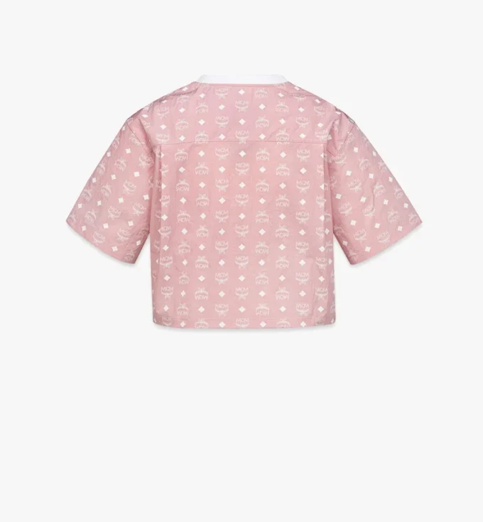 Laurel Cropped T-Shirt in Organic Cotton and Monogram Econyl®