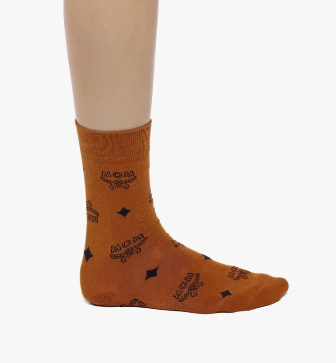 Monogram Knit Socks