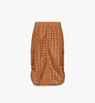 Monogram Midi Skirt in Recycled Nylon