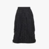 Monogram Midi Skirt in Recycled Nylon
