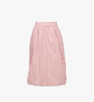 Monogram Midi Skirt in Recycled Nylon