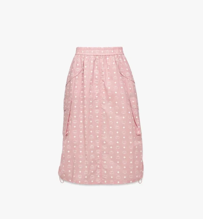 Monogram Midi Skirt in Recycled Nylon