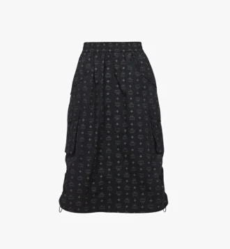 Monogram Midi Skirt in Recycled Nylon