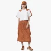 Monogram Midi Skirt in Recycled Nylon