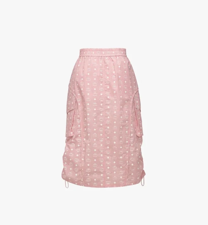 Monogram Midi Skirt in Recycled Nylon