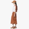 Monogram Midi Skirt in Recycled Nylon