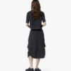 Monogram Midi Skirt in Recycled Nylon