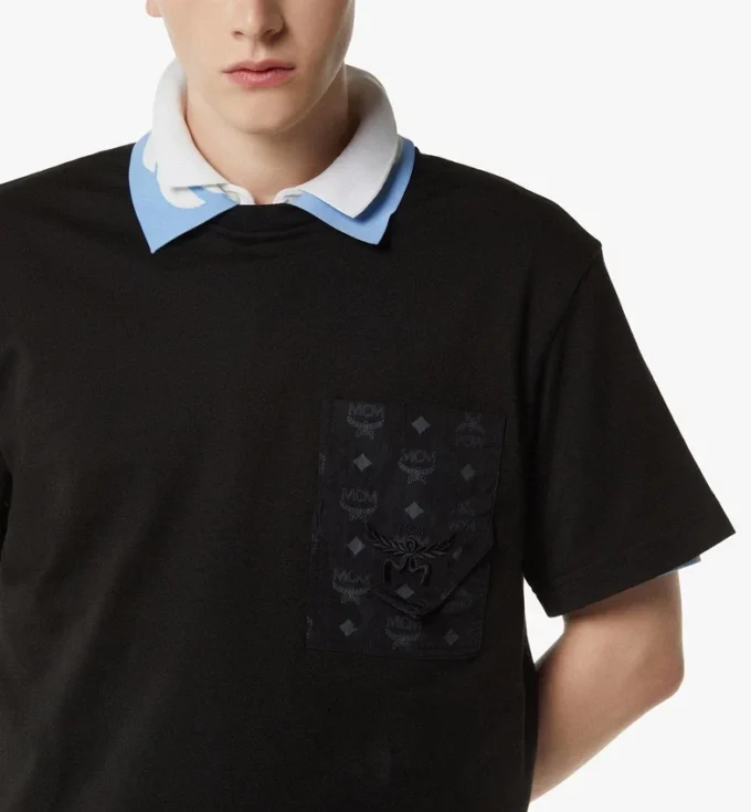 Monogram Patch Pocket T-Shirt in Organic Cotton