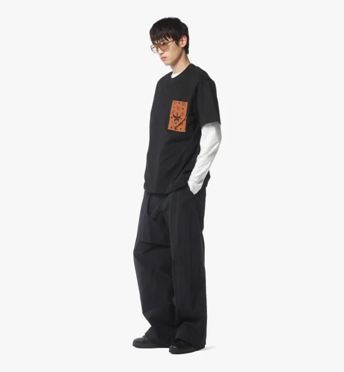 Monogram Patch Pocket T-Shirt in Organic Cotton