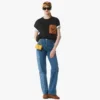 Monogram Patch Pocket T-Shirt in Organic Cotton