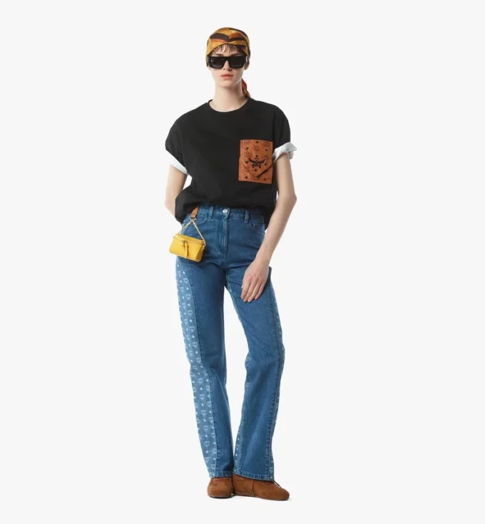 Monogram Patch Pocket T-Shirt in Organic Cotton