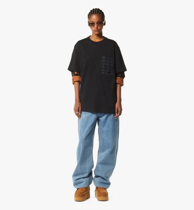 Monogram Patch Pocket T-Shirt in Organic Cotton