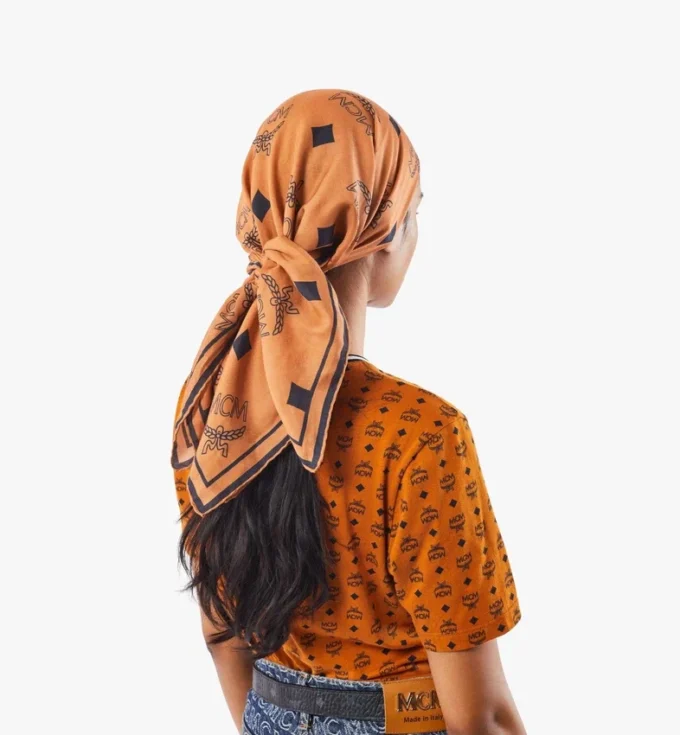 Monogram Print Bandana Scarf