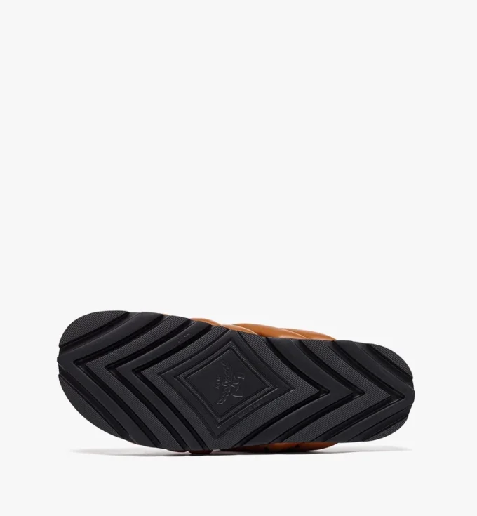 Monogram Print Cross Sandals in Lambskin