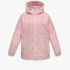 Monogram Print Hooded Windbreaker in Recycled Nylon