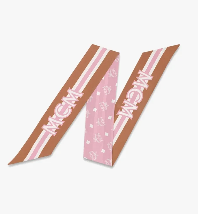 Monogram Print Petite Scarf in Organic Silk Monogram Print Petite Scarf in Organic Silk