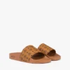 Monogram Print Rubber Slides Monogram Print Rubber Slides