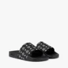 Monogram Print Rubber Slides Monogram Print Rubber Slides
