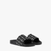 Monogram Print Rubber Slides Monogram Print Rubber Slides