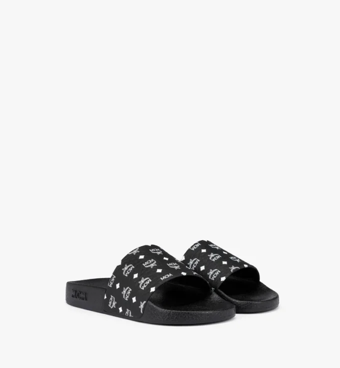 Monogram Print Rubber Slides Monogram Print Rubber Slides
