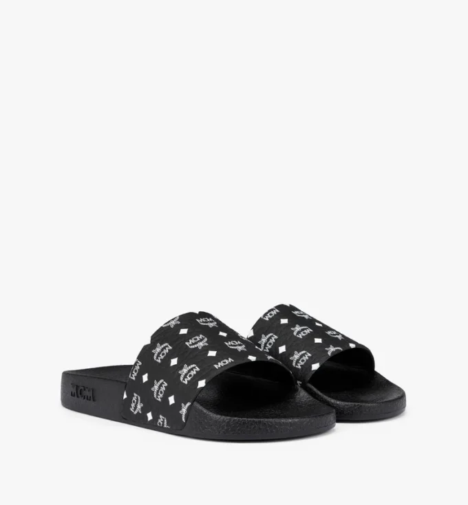 Monogram Print Rubber Slides Monogram Print Rubber Slides