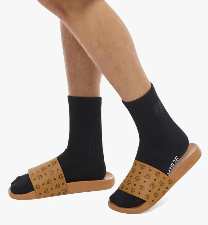 Monogram Print Rubber Slides Monogram Print Rubber Slides