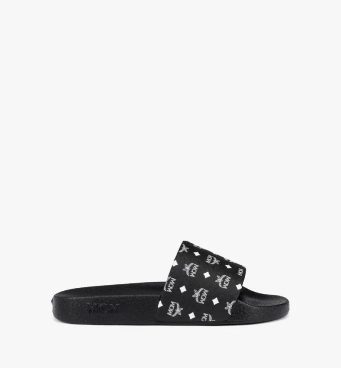 Monogram Print Rubber Slides Monogram Print Rubber Slides