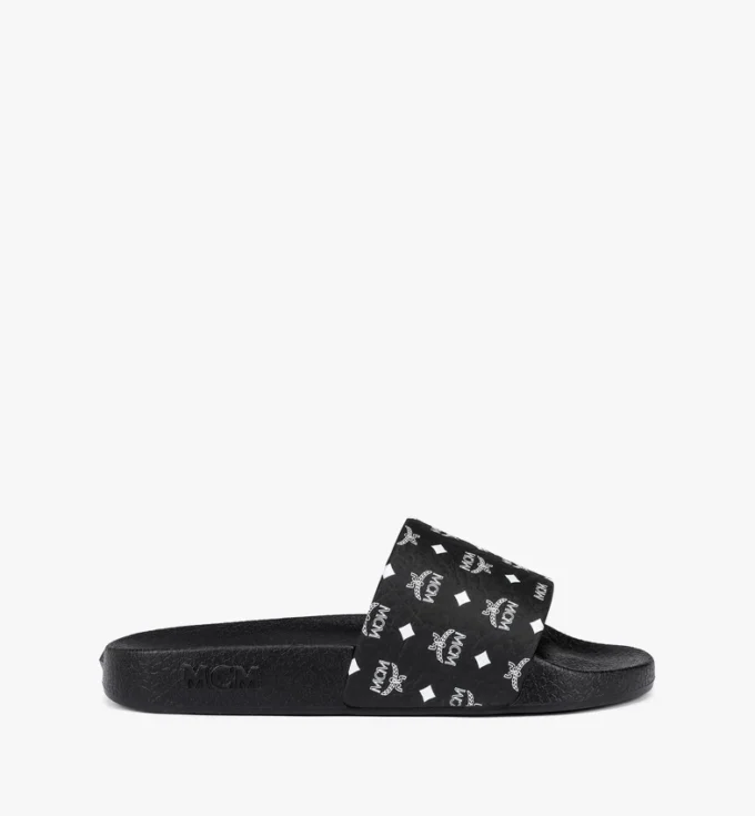 Monogram Print Rubber Slides Monogram Print Rubber Slides