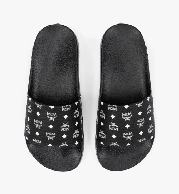 Monogram Print Rubber Slides Monogram Print Rubber Slides