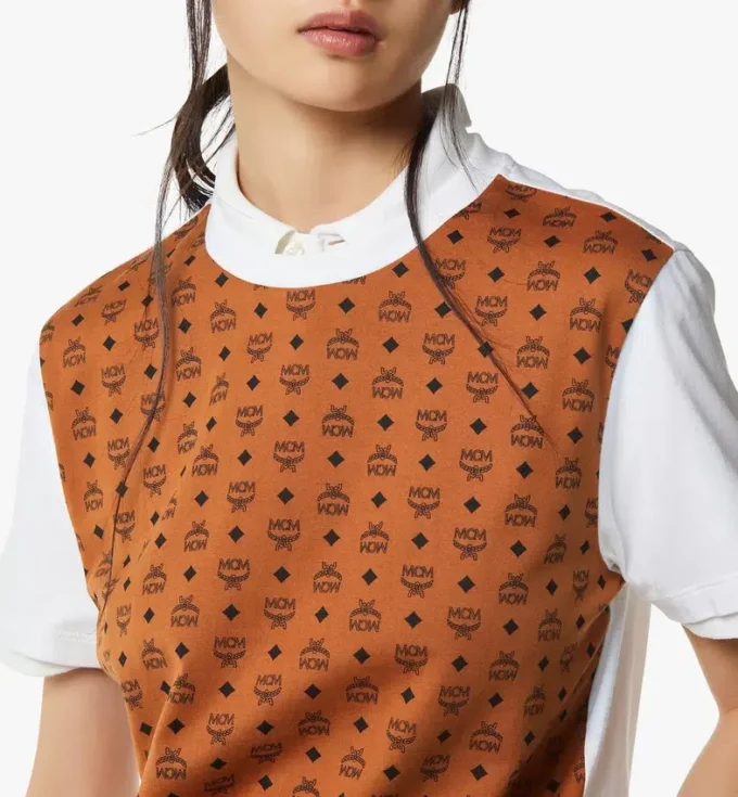 Monogram Print T-Shirt in Organic Cotton
