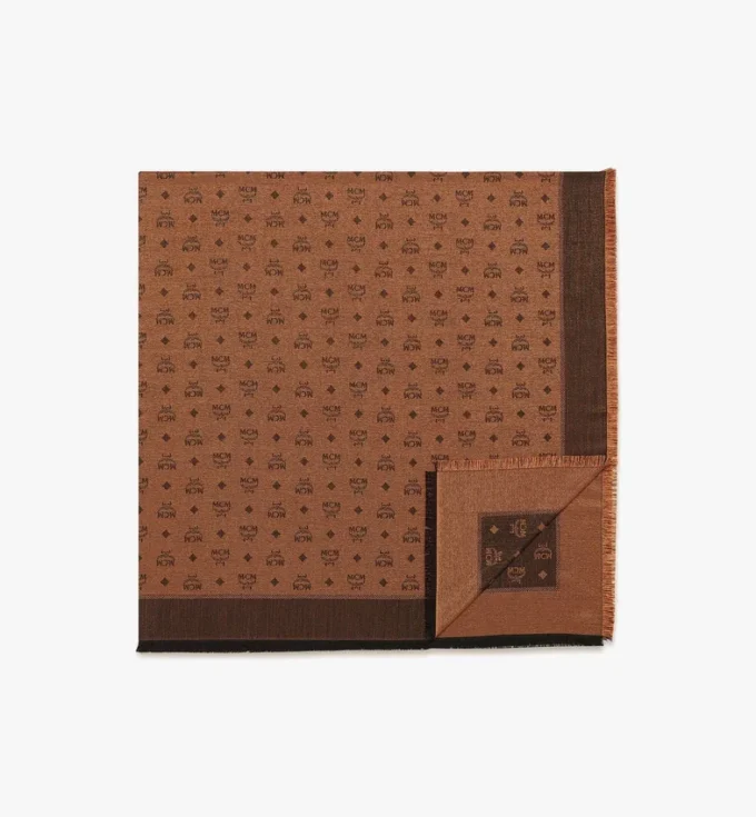 Monogram Shawl in Wool-Silk Jacquard Monogram Shawl in Wool-Silk Jacquard