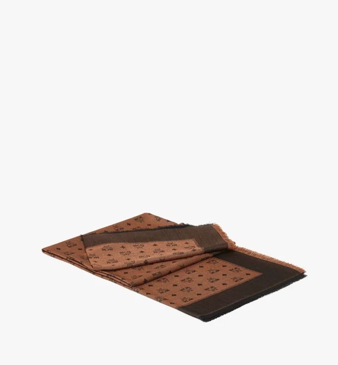 Monogram Shawl in Wool-Silk Jacquard Monogram Shawl in Wool-Silk Jacquard