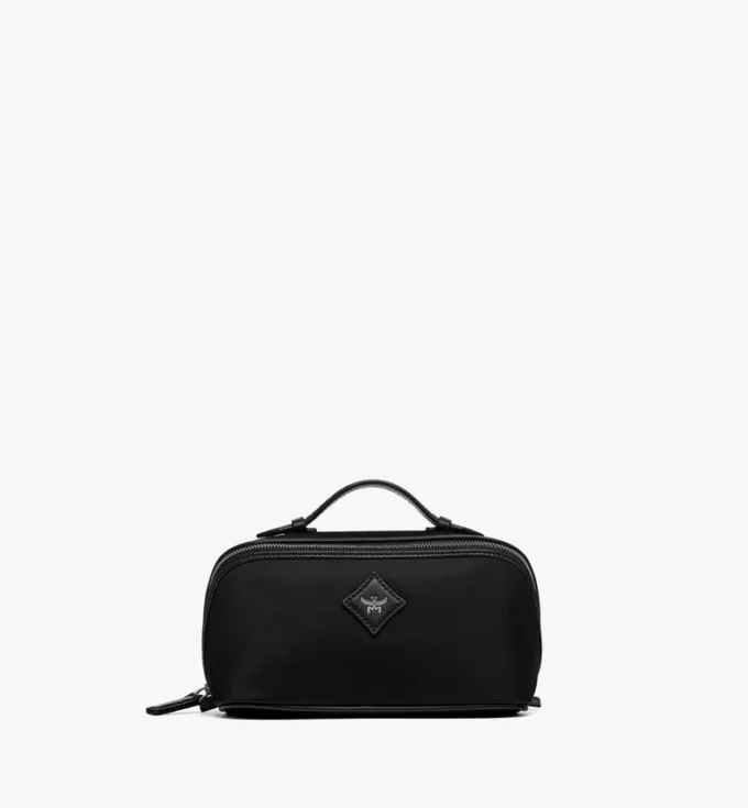 Ottomar Toiletry Bag in Econyl® and Leather