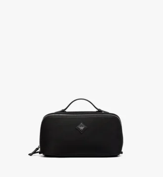 Ottomar Toiletry Bag in Econyl® and Leather