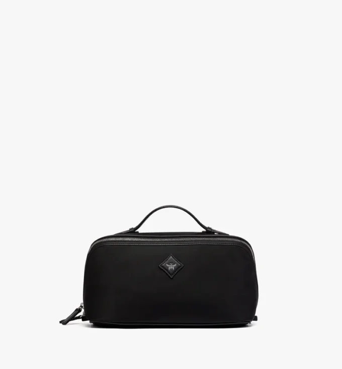 Ottomar Toiletry Bag in Econyl® and Leather
