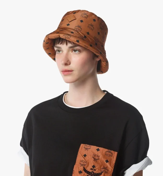 Padded Bucket Hat in Monogram Print Econyl®